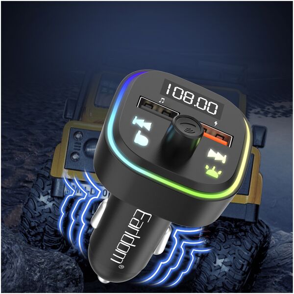 Μεταδότης FM Earldom ЕТ-M85, Bluetooth, USB, 3.1A, Μαυρο - 17772 έως 12 άτοκες Δόσεις