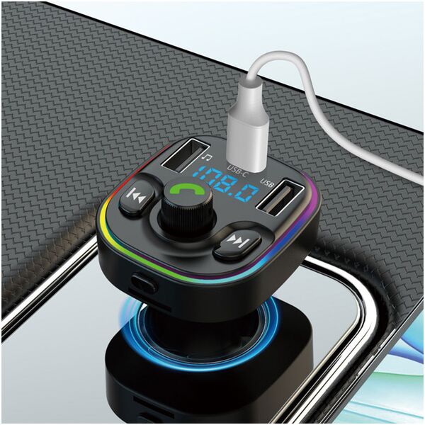 Μεταδότης FM Earldom ET-M79, Bluetooth, Micro SD, USB, Type-C, QC, Μαυρο - 17775 έως 12 άτοκες Δόσεις