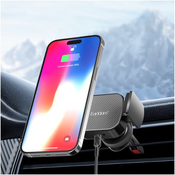 Οικουμενική κάτοχος του τηλεφώνου Earldom ET-WC44, Wireless Charger, Μαυρο - 40346 έως 12 άτοκες Δόσεις