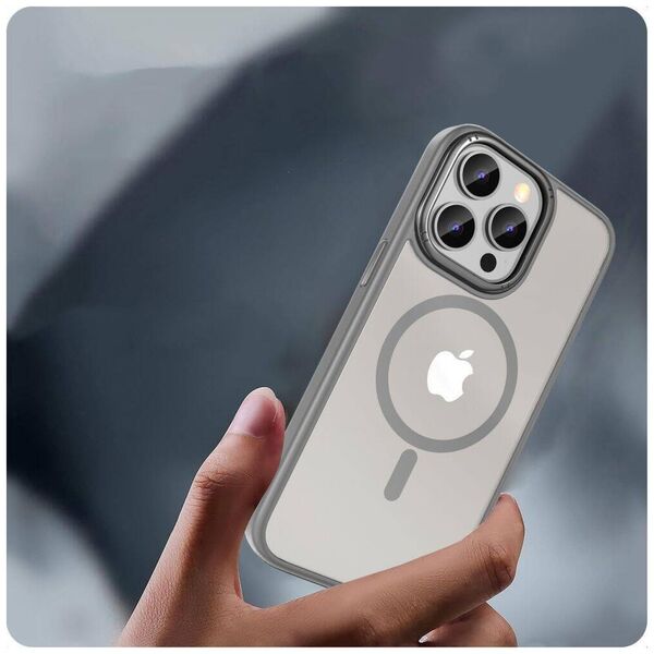 Case APPLE IPHONE 15 PRO MAX Tech-Protect Magmat "2" MagSafe Matte titanium 5906302307975