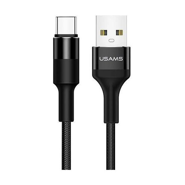Cable 2A 1.2m USB - USB-C Usams U5 SJ221TC01 (US-SJ221) black 6958444956633