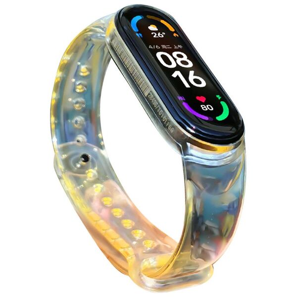 Replacment silicone band strap for Xiaomi Mi Band 6 / 5 yellow