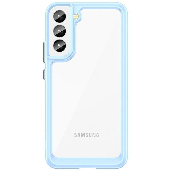 Outer Space Case Cover for Samsung Galaxy S22 + (S22 Plus) Hard Cover with Gel Frame Blue