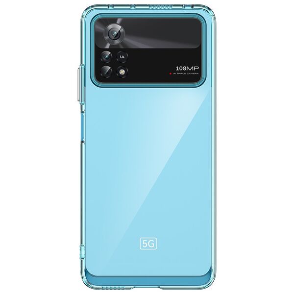 Outer Space Case for Xiaomi Poco X4 Pro 5G cover with a flexible frame blue