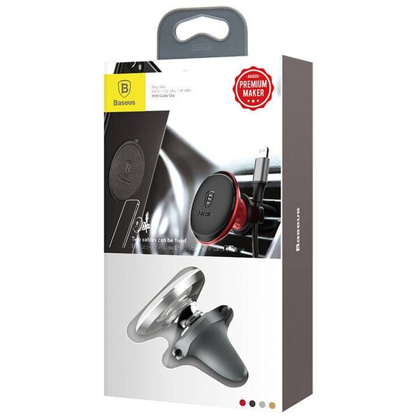 Gravity car mount for air vent Baseus (silver) 6932172648749