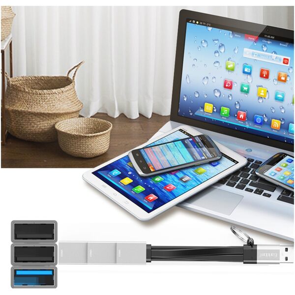 USB hub Earldom ET-HUB15A, 4 Ports, OTG, Black - 12066 έως 12 άτοκες Δόσεις