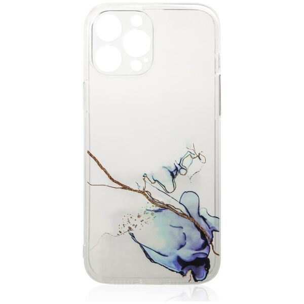 Marble Case for iPhone 12 Pro Gel Cover Marble Blue