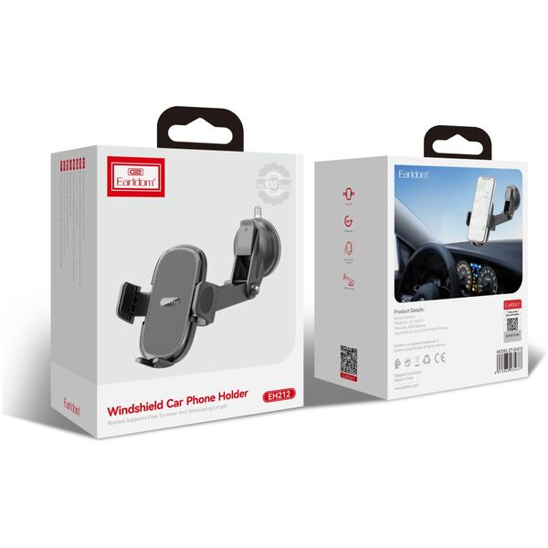 Stand for car Earldom ET-EH212,with vacuum, Universal, Black - 17779 έως 12 άτοκες Δόσεις