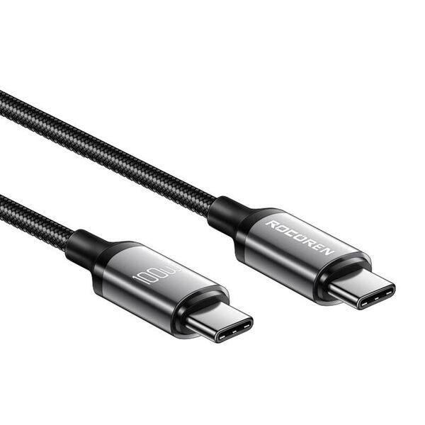 Rocoren Fast Charging cable Rocoren USB-C to USB-C Retro Series 3m 100W (grey) 061792  RCPBTT1-RTC0G έως και 12 άτοκες δόσεις 6975266730418