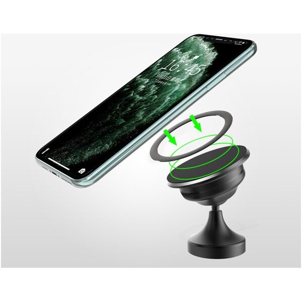Wireless charging ring for phone Earldom ET-EH206, Black - 17790 έως 12 άτοκες Δόσεις