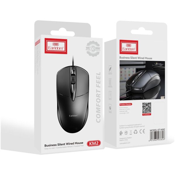 Mouse Earldom ET-KM2, Optical, Black - 771 έως 12 άτοκες Δόσεις