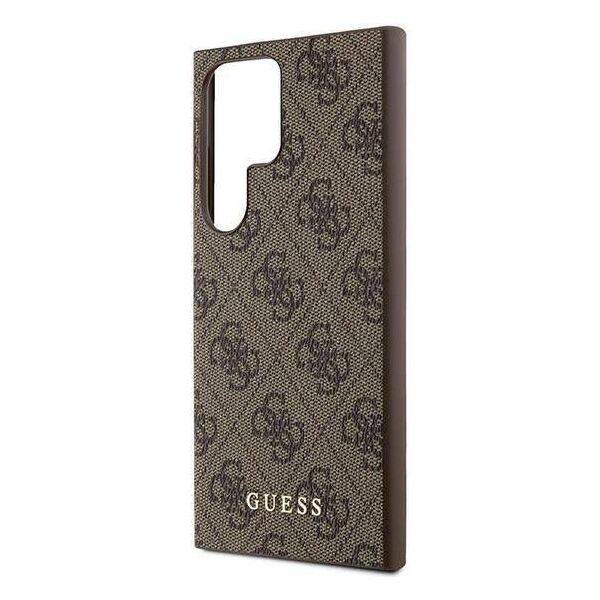 Original Case SAMSUNG GALAXY S24 ULTRA Guess Hard Case 4G Metal Gold Logo (GUHCS24LG4GFBR) brown 3666339259136