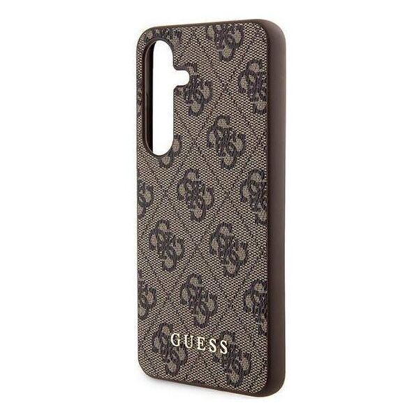 Original Case SAMSUNG GALAXY S24 Guess Hard Case 4G Metal Gold Logo (GUHCS24SG4GFBR) brown 3666339259129