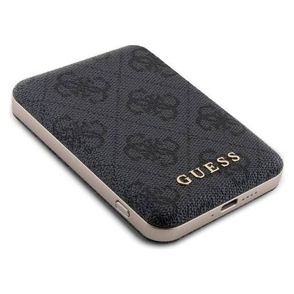 Original Case APPLE IPHONE 15 Guess Hardcase + Powerbank MagSafe 4G Metal Logo 5000mAh (GUBPM5P15S4GEMGK) black 3666339214609
