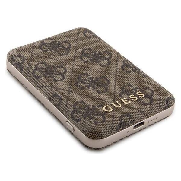 Original Case APPLE IPHONE 15 Guess Hardcase + Powerbank MagSafe 4G Metal Logo 5000mAh (GUBPM5P15S4GEMGW) brown 3666339214746
