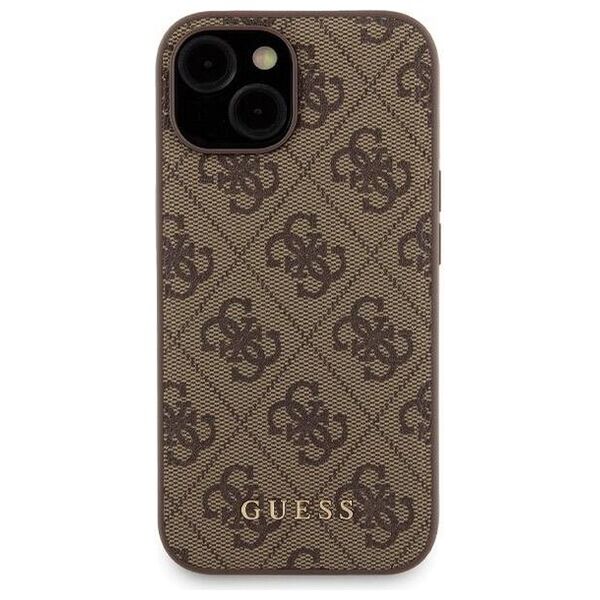 Original Case APPLE IPHONE 15 Guess Hardcase + Powerbank MagSafe 4G Metal Logo 5000mAh (GUBPM5P15S4GEMGW) brown 3666339214746