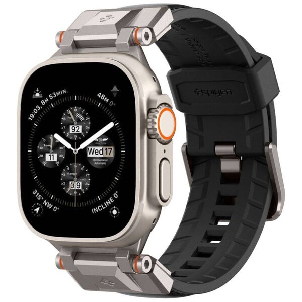 Case APPLE WATCH 4 / 5 / 6 / 7 / 8 / 9 / SE / ULTRA 1/2 (44 / 45 / 49 MM) Spigen Durapro Armor PU black 8809971225212