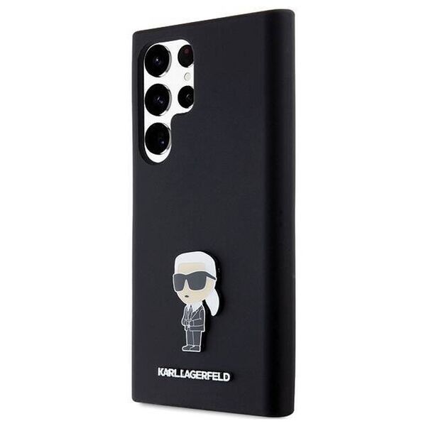 Original Case SAMSUNG GALAXY S24 ULTRA Karl Lagerfeld Silicone Ikonik Metal Pin (KLHCS24LSMHKNPK) black 3666339259259