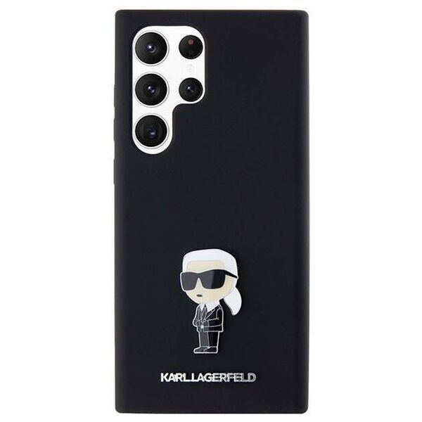 Original Case SAMSUNG GALAXY S24 ULTRA Karl Lagerfeld Silicone Ikonik Metal Pin (KLHCS24LSMHKNPK) black 3666339259259