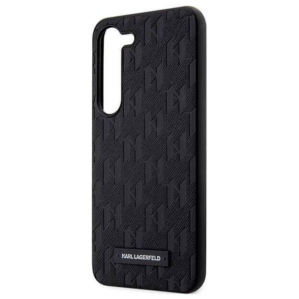 Original Case SAMSUNG GALAXY S24+ Karl Lagerfeld Hardcase Saffiano Mono Metal Logo (KLHCS24MSAKLHPK) black 3666339246976