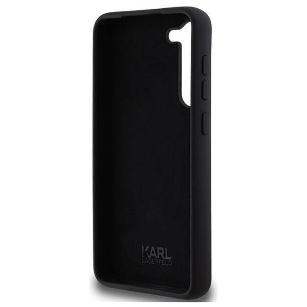 Original Case SAMSUNG GALAXY S24+ Karl Lagerfeld Silicone Choupette Metal Pin (KLHCS24MSMHCNPK) black 3666339259181