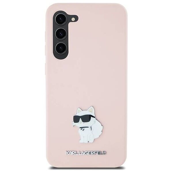 Original Case SAMSUNG GALAXY S24+ Karl Lagerfeld Silicone Choupette Metal Pin (KLHCS24MSMHCNPP) pink 3666339259211