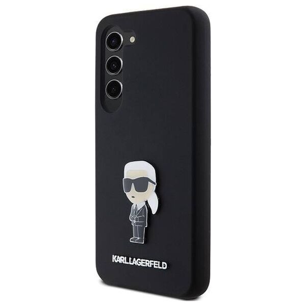 Original Case SAMSUNG GALAXY S24+ Karl Lagerfeld Silicone Ikonik Metal Pin (KLHCS24MSMHKNPK) black 3666339259242