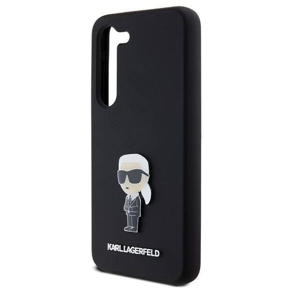 Original Case SAMSUNG GALAXY S24+ Karl Lagerfeld Silicone Ikonik Metal Pin (KLHCS24MSMHKNPK) black 3666339259242