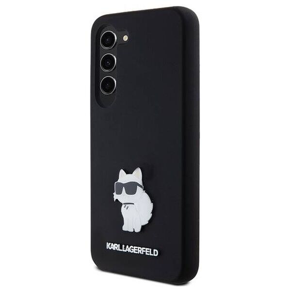Original Case SAMSUNG GALAXY S24 Karl Lagerfeld Silicone Choupette Metal Pin (KLHCS24SSMHCNPK) black 3666339259174