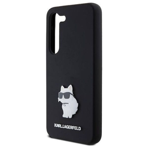 Original Case SAMSUNG GALAXY S24 Karl Lagerfeld Silicone Choupette Metal Pin (KLHCS24SSMHCNPK) black 3666339259174
