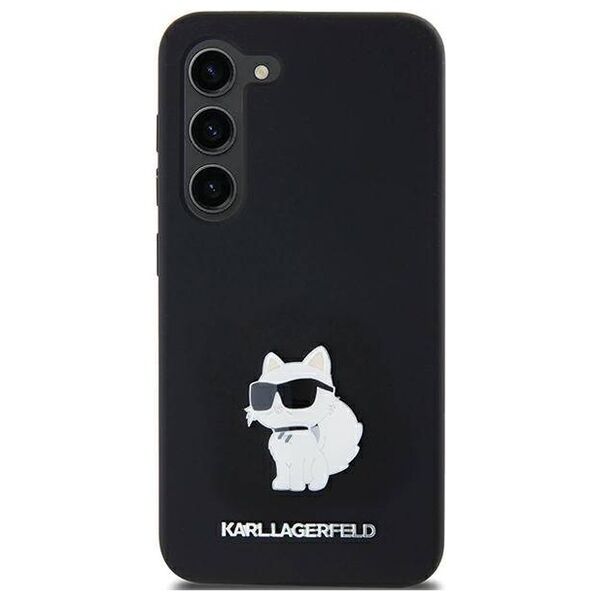 Original Case SAMSUNG GALAXY A35 5G Karl Lagerfeld Silicone Choupette Metal Pin (KLHCSA35SMHCNPK) black 3666339259549