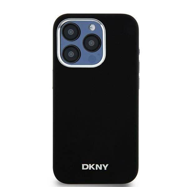 Original Case IPHONE 14 PRO DKNY Hardcase Liquid Silicone Small Metal Logo MagSafe (DKHMP14LSMCHLK) black 3666339265694