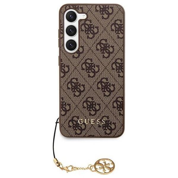 Original Case SAMSUNG GALAXY A35 5G Guess Hardcase 4G Charms Collection (GUHCSA35GF4GBR) brown 3666339259648