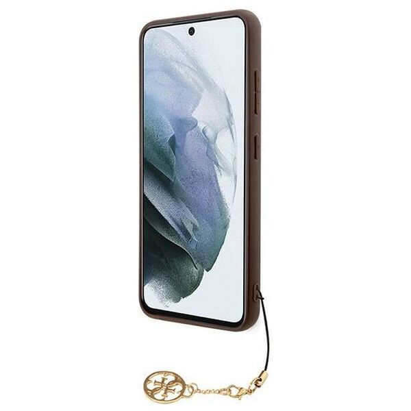 Original Case SAMSUNG GALAXY A35 5G Guess Hardcase 4G Charms Collection (GUHCSA35GF4GBR) brown 3666339259648