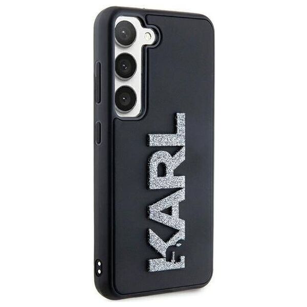 Original Case SAMSUNG GALAXY S24 Karl Lagerfeld Hardcase 3D Rubber Glitter Logo (KLHCS24S3DMBKCK) black 3666339259082