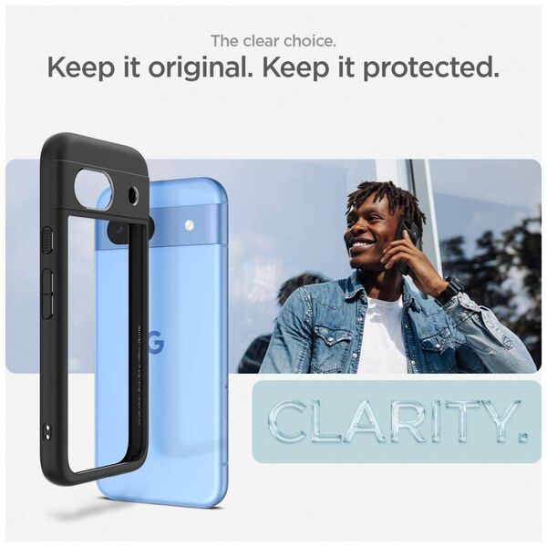 Case GOOGLE PIXEL 8A Spigen Ultra Hybrid Matte black 8809971221481