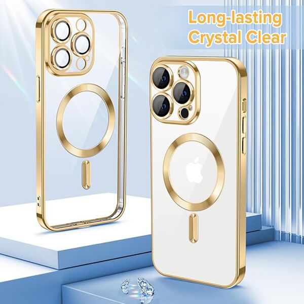 Techsuit Husa pentru iPhone 12 Pro - Techsuit Luxury Crystal MagSafe - Gold 5949419137363 έως 12 άτοκες Δόσεις