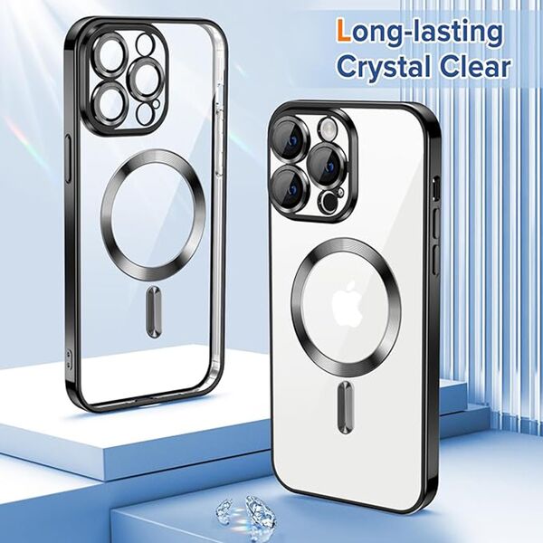 Techsuit Husa pentru iPhone 12 Pro - Techsuit Luxury Crystal MagSafe - Black 5949419137417 έως 12 άτοκες Δόσεις