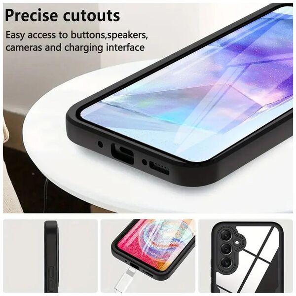 Techsuit Husa pentru Samsung Galaxy A55 5G + Folie - Techsuit ColorVerse 360 Series - Black 5949419151680 έως 12 άτοκες Δόσεις