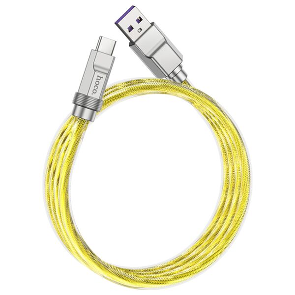 Hoco Cablu USB to Type-C PD100W, 1m - Hoco Solid (U113) - Gold 6931474790064 έως 12 άτοκες Δόσεις