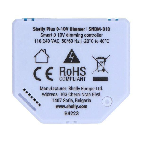 Shelly Shelly Plus 0-10V Dimmer 065159  0-10V έως και 12 άτοκες δόσεις 3800235265703