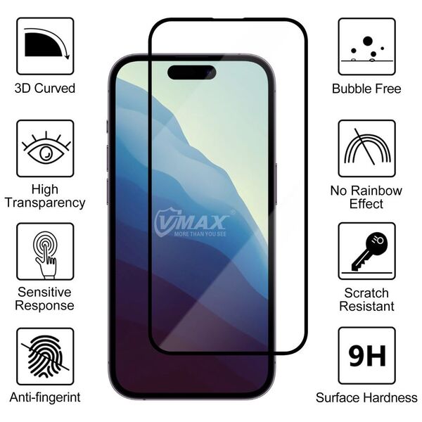 Vmax tempered glass 9D Glass for Xiaomi Redmi Note 13 6976757303531