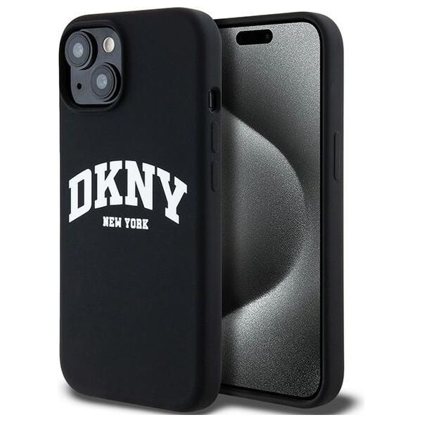 DKNY case for iPhone 15 Plus 6,7&quot; DKHMP15MSNYACH black HC Magsafe silicone w arch logo 3666339266707