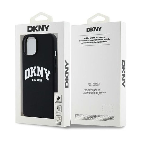 DKNY case for iPhone 15 Plus 6,7&quot; DKHMP15MSNYACH black HC Magsafe silicone w arch logo 3666339266707