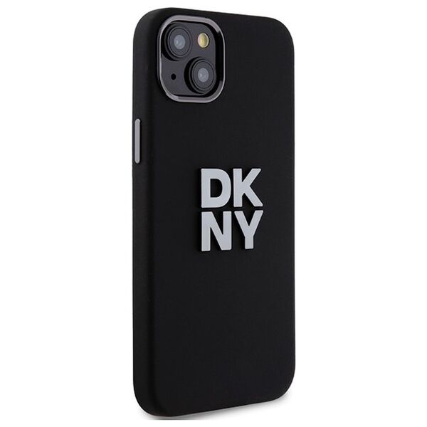 DKNY case for iPhone 15 Plus 6,7&quot; DKHCP15MSMCBSK black HC silicone w stack metal logo 3666339265304