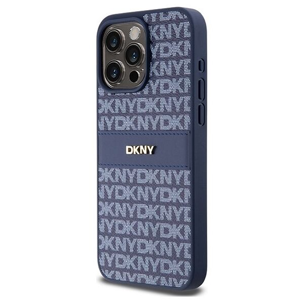 DKNY case for iPhone 15 Pro Max 6,7&quot; DKHCP15XPRTHSLB black HC Magsafe pu repeat pattern w stack logo 3666339260842