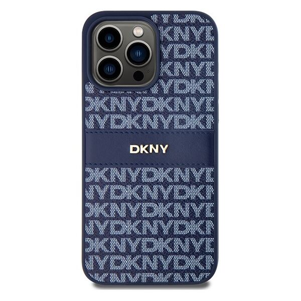 DKNY case for iPhone 15 Pro Max 6,7&quot; DKHCP15XPRTHSLB black HC Magsafe pu repeat pattern w stack logo 3666339260842