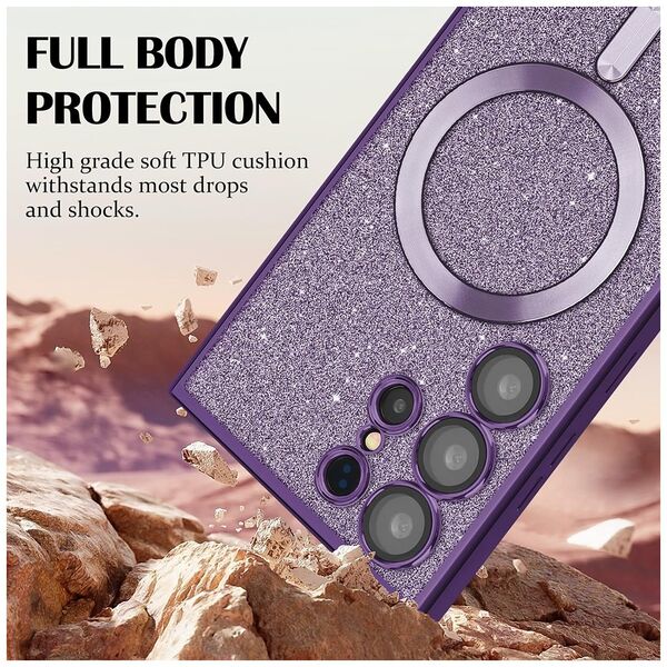 Techsuit Case for iPhone 15 Plus - Techsuit Luxury Glitter MagSafe - Red 5949419132764 έως 12 άτοκες Δόσεις