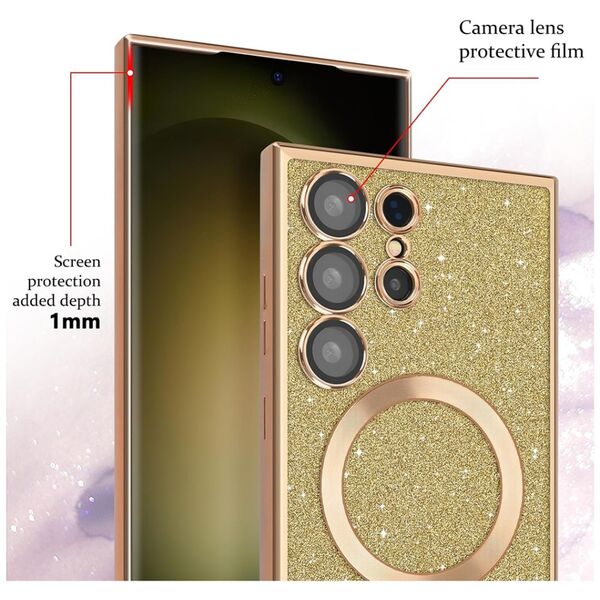 Techsuit Case for Samsung Galaxy S21 Ultra 5G - Techsuit Luxury Glitter MagSafe - Silver 5949419132306 έως 12 άτοκες Δόσεις