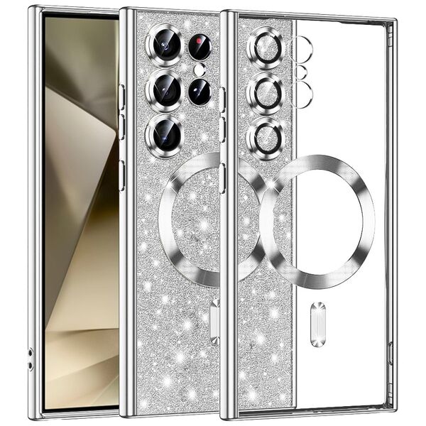 Techsuit Case for Samsung Galaxy S24 Ultra - Techsuit Luxury Glitter MagSafe - Silver 5949419131316 έως 12 άτοκες Δόσεις